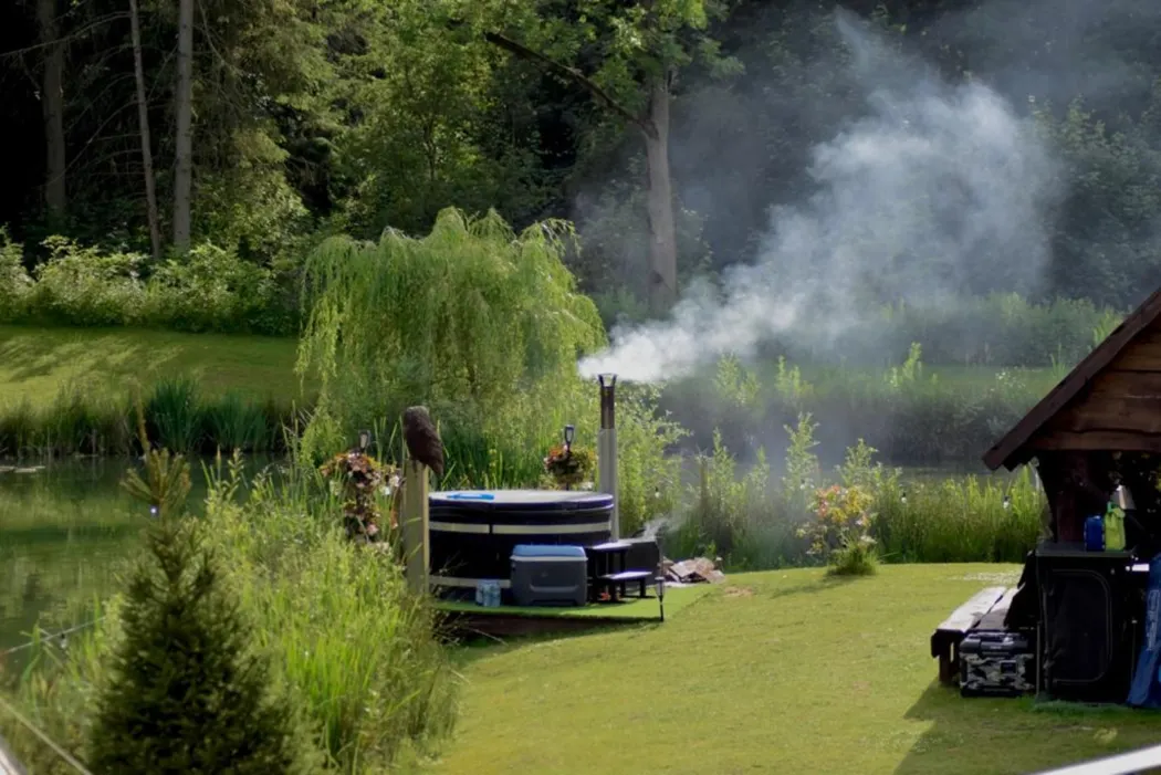Lakeside hot tub
